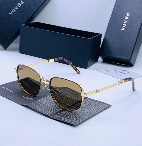 Prada PR1340 Square Frame Metal Sunglass